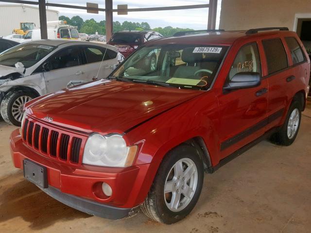 1J4GR48K75C515613 - 2005 JEEP GRAND CHER RED photo 2