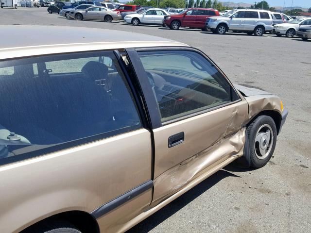 2HGED6353LH563050 - 1990 HONDA CIVIC DX GOLD photo 9