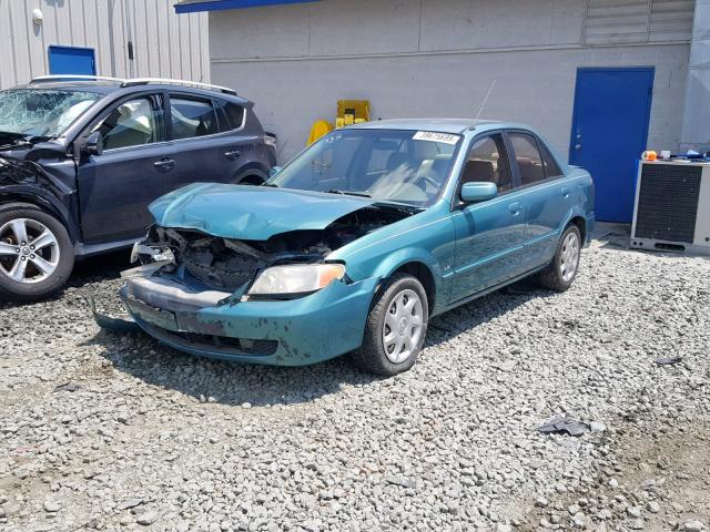 JM1BJ225020549923 - 2002 MAZDA PROTEGE DX GREEN photo 2