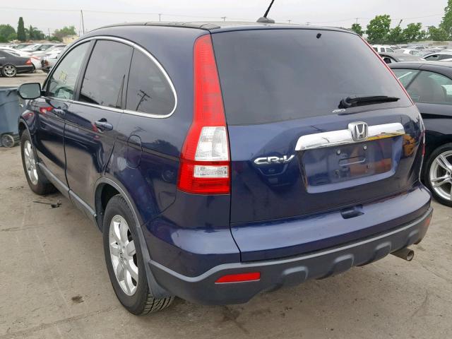 5J6RE48749L060466 - 2009 HONDA CR-V EXL BLUE photo 3