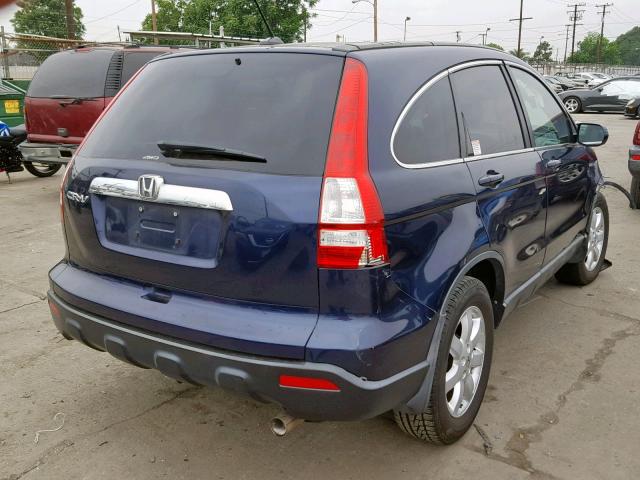 5J6RE48749L060466 - 2009 HONDA CR-V EXL BLUE photo 4