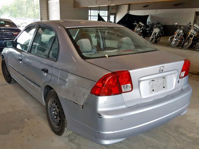 1HGES16395L008564 - 2005 HONDA CIVIC DX V SILVER photo 3