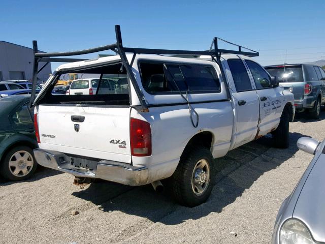 1D7KS28C26J164338 - 2006 DODGE RAM 2500 S WHITE photo 4