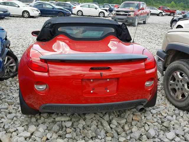 1G2MB35B47Y107530 - 2007 PONTIAC SOLSTICE RED photo 6