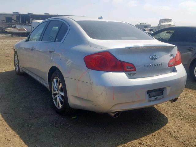 JNKCV61F19M364579 - 2009 INFINITI G37 SILVER photo 3