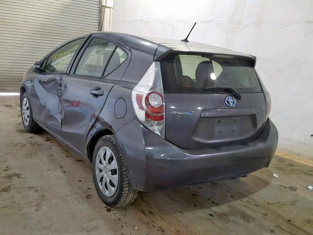 JTDKDTB39E1070216 - 2014 TOYOTA PRIUS C GRAY photo 3