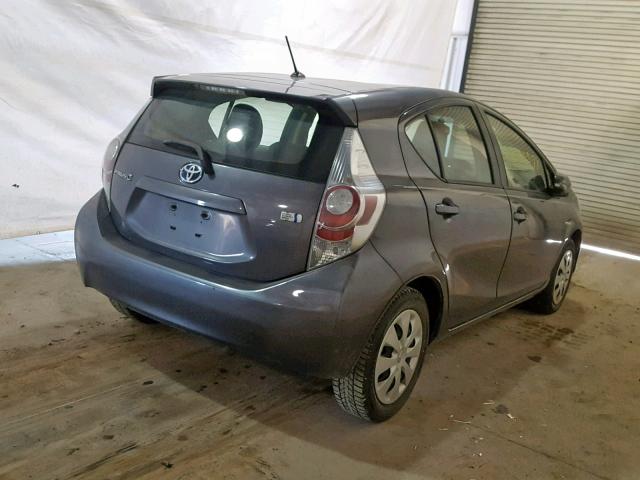 JTDKDTB39E1070216 - 2014 TOYOTA PRIUS C GRAY photo 4