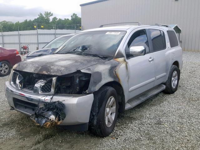 5N1AA08B44N701751 - 2004 NISSAN ARMADA SE SILVER photo 2