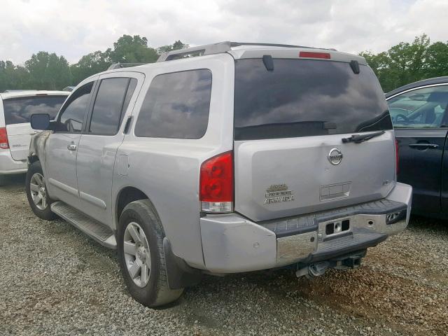 5N1AA08B44N701751 - 2004 NISSAN ARMADA SE SILVER photo 3