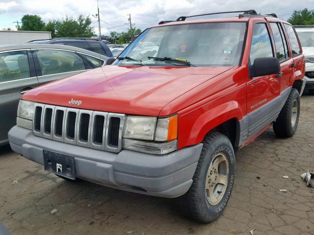 1J4GZ58SXTC214904 - 1996 JEEP GRAND CHER RED photo 2