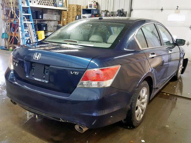 5KBCP3F82AB011478 - 2010 HONDA ACCORD EXL BLUE photo 4