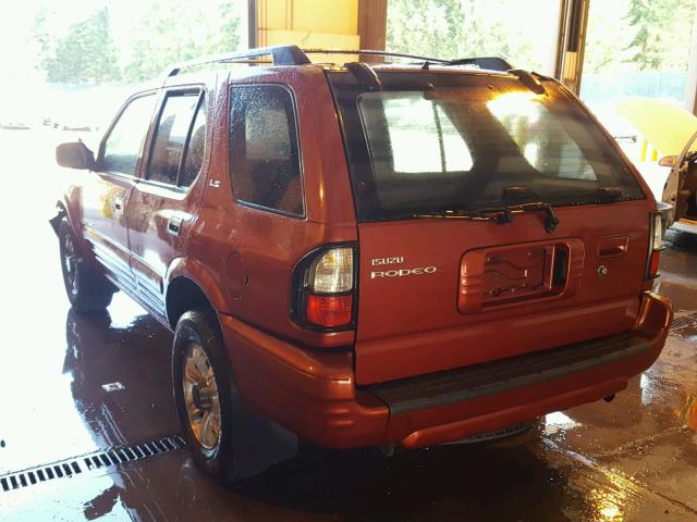 4S2CK58W314334700 - 2001 ISUZU RODEO S ORANGE photo 3