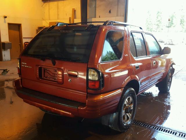 4S2CK58W314334700 - 2001 ISUZU RODEO S ORANGE photo 4