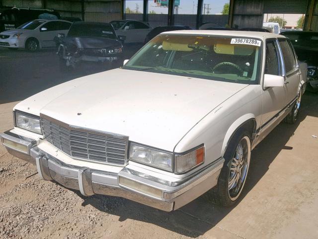 1G6CD53B1M4295722 - 1991 CADILLAC DEVILLE WHITE photo 2