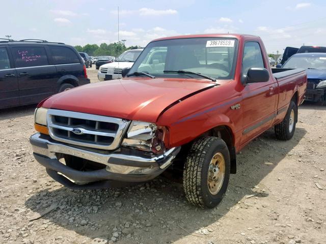 1FTYR10U8WUC72606 - 1998 FORD RANGER RED photo 2