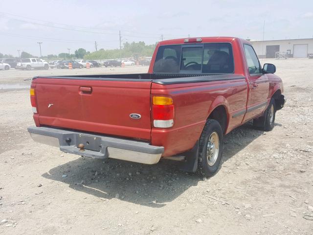 1FTYR10U8WUC72606 - 1998 FORD RANGER RED photo 4