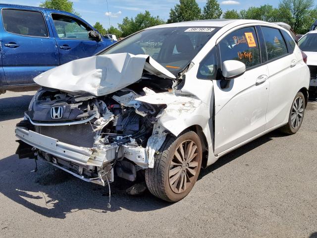 3HGGK5H8XFM750884 - 2015 HONDA FIT EX WHITE photo 2