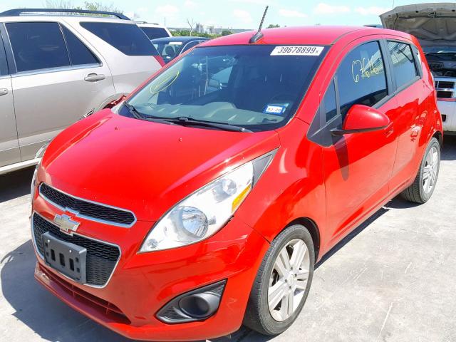 KL8CB6S96EC575238 - 2014 CHEVROLET SPARK LS RED photo 2