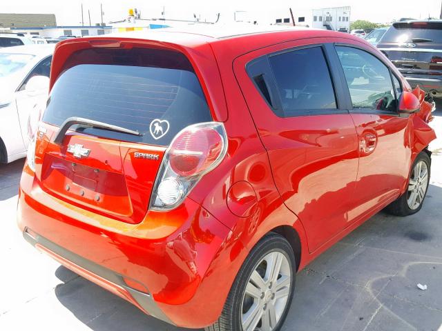 KL8CB6S96EC575238 - 2014 CHEVROLET SPARK LS RED photo 4