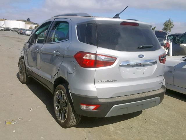 MAJ6S3KL7KC283226 - 2019 FORD ECOSPORT T SILVER photo 3