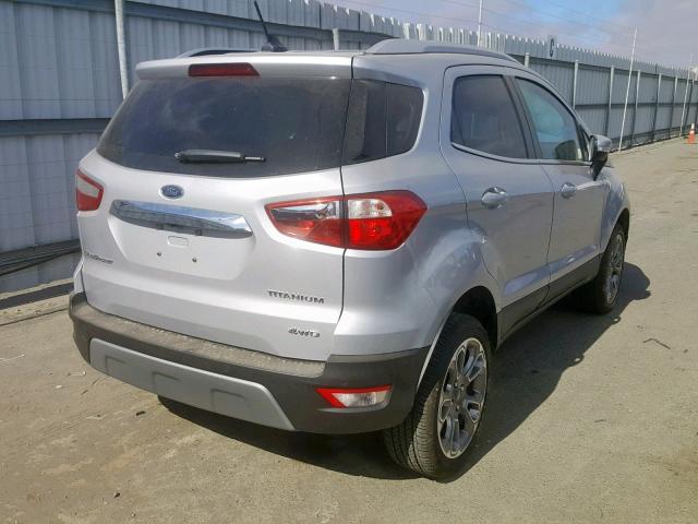 MAJ6S3KL7KC283226 - 2019 FORD ECOSPORT T SILVER photo 4