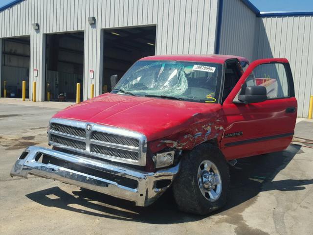 1B7KF23691J291032 - 2001 DODGE RAM 2500 RED photo 2