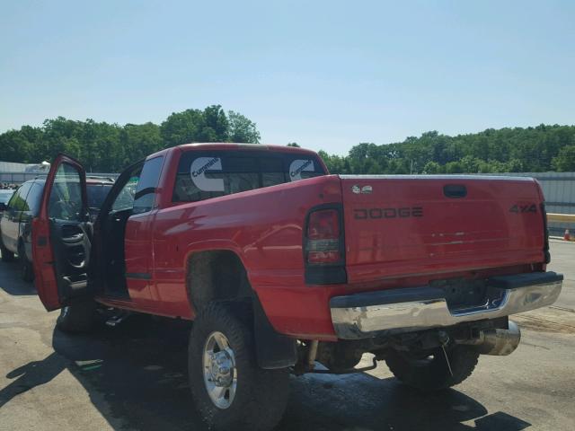 1B7KF23691J291032 - 2001 DODGE RAM 2500 RED photo 3