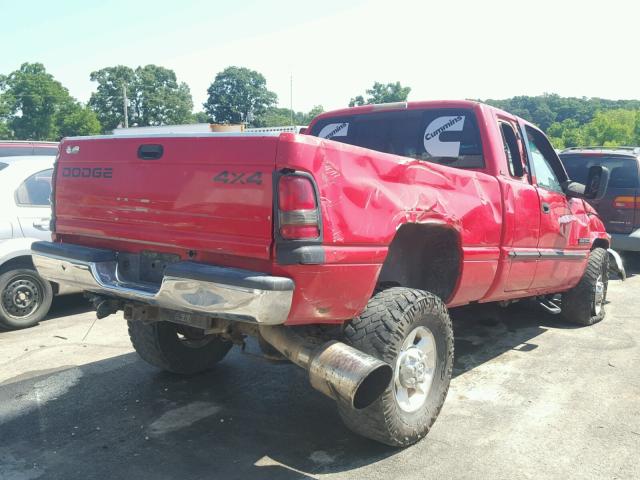 1B7KF23691J291032 - 2001 DODGE RAM 2500 RED photo 4