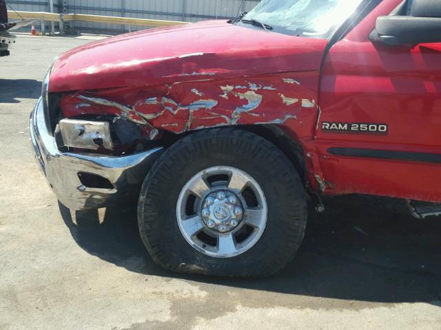 1B7KF23691J291032 - 2001 DODGE RAM 2500 RED photo 9