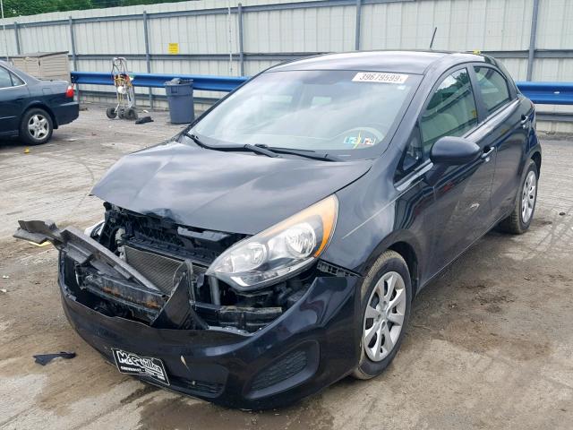 KNADM5A32D6157055 - 2013 KIA RIO LX BLACK photo 2