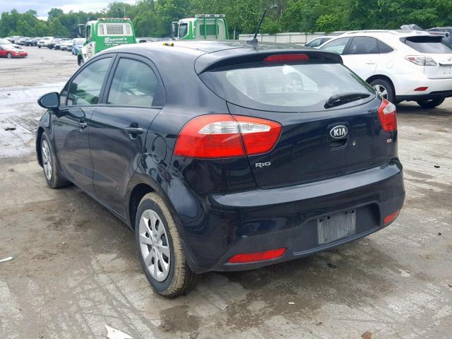 KNADM5A32D6157055 - 2013 KIA RIO LX BLACK photo 3