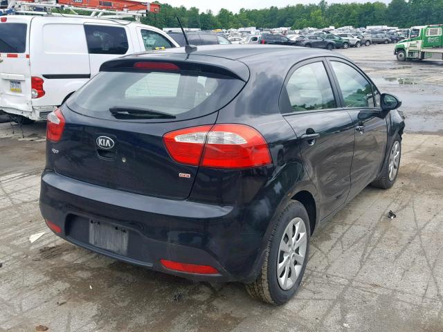 KNADM5A32D6157055 - 2013 KIA RIO LX BLACK photo 4