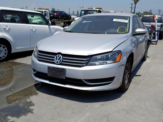 1VWAP7A33CC106539 - 2012 VOLKSWAGEN PASSAT S SILVER photo 2