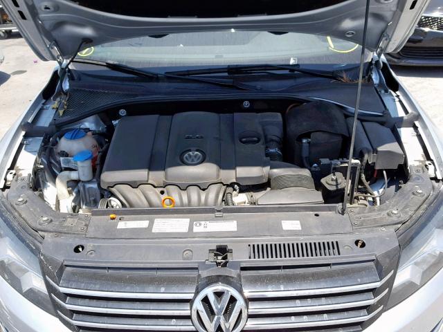 1VWAP7A33CC106539 - 2012 VOLKSWAGEN PASSAT S SILVER photo 7