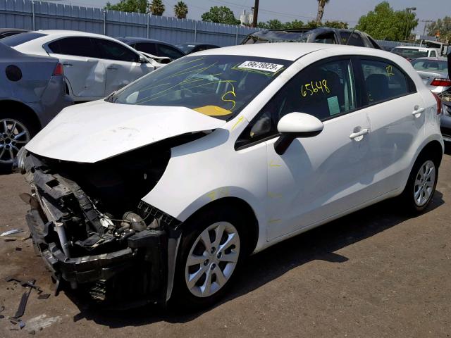 KNADN5A30D6203771 - 2013 KIA RIO EX WHITE photo 2