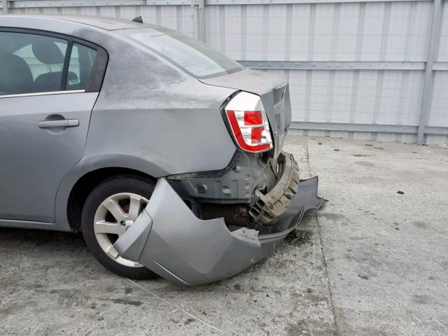 3N1AB61E98L680882 - 2008 NISSAN SENTRA 2.0 GRAY photo 9