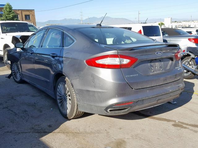 3FA6P0D94DR254126 - 2013 FORD FUSION TIT GRAY photo 3