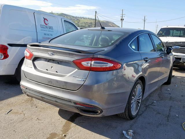 3FA6P0D94DR254126 - 2013 FORD FUSION TIT GRAY photo 4