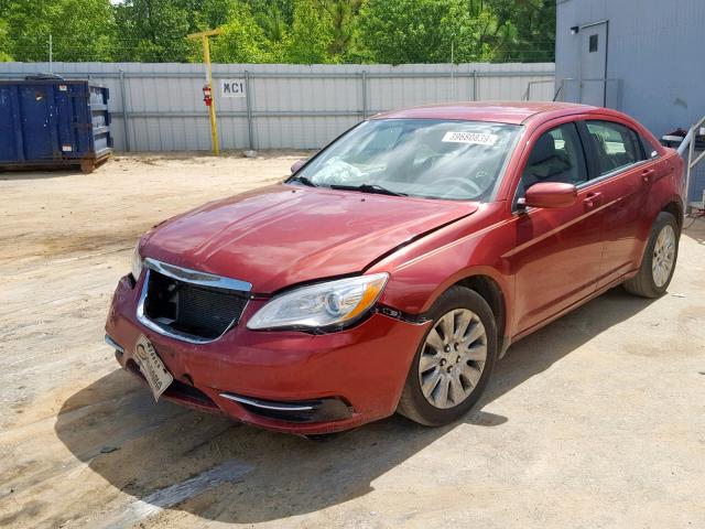 1C3CCBAG2DN767700 - 2013 CHRYSLER 200 LX BURGUNDY photo 2