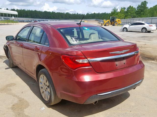 1C3CCBAG2DN767700 - 2013 CHRYSLER 200 LX BURGUNDY photo 3