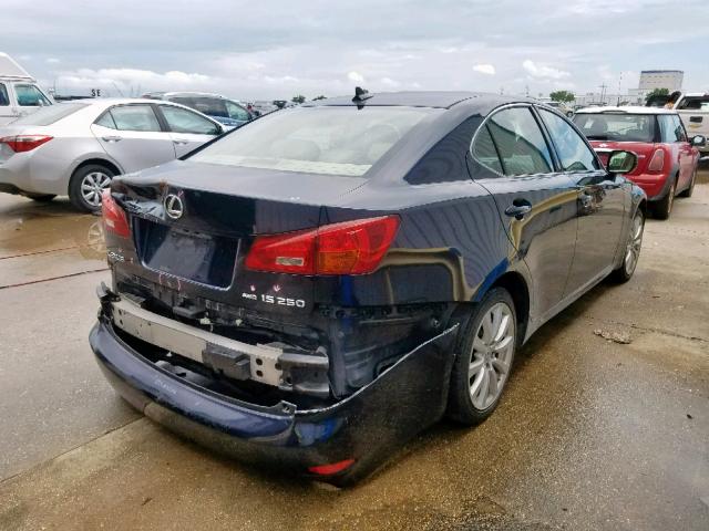 JTHCK262085021049 - 2008 LEXUS IS 250 BLUE photo 4