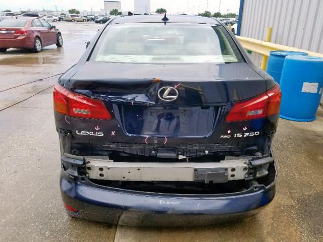 JTHCK262085021049 - 2008 LEXUS IS 250 BLUE photo 9