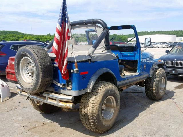 1JCCE87E8ET074902 - 1984 JEEP JEEP CJ7 BLUE photo 4