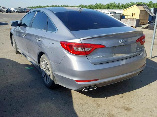 5NPE34AF2HH506290 - 2017 HYUNDAI SONATA SPO SILVER photo 3