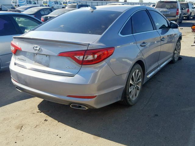 5NPE34AF2HH506290 - 2017 HYUNDAI SONATA SPO SILVER photo 4