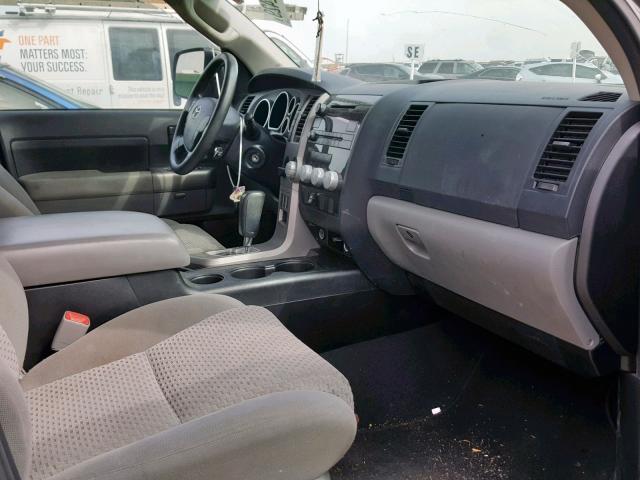 5TFEM5F19DX052585 - 2013 TOYOTA TUNDRA CRE GRAY photo 5