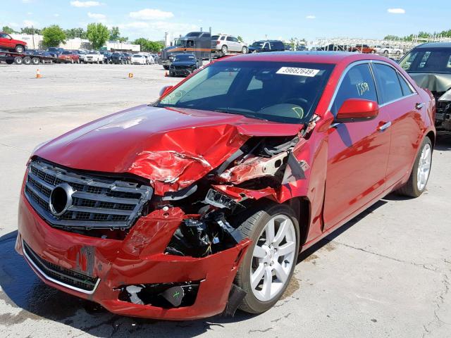 1G6AA5RA9E0111439 - 2014 CADILLAC ATS RED photo 2