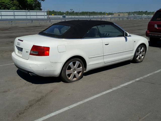 WAUAC48HX6K004595 - 2006 AUDI A4 1.8 CAB WHITE photo 4