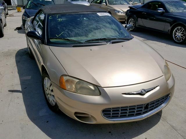 1C3EL45U71N556315 - 2001 CHRYSLER SEBRING LX GOLD photo 1