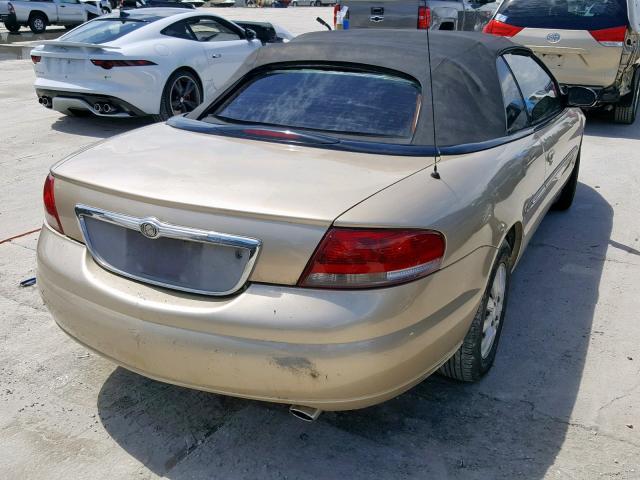 1C3EL45U71N556315 - 2001 CHRYSLER SEBRING LX GOLD photo 4